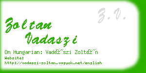 zoltan vadaszi business card